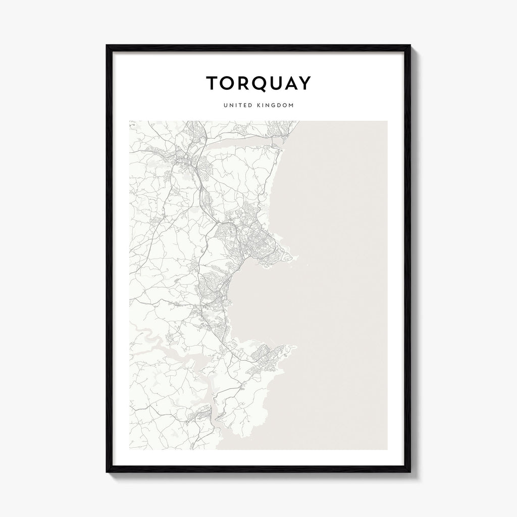 Torquay United Kingdom Map Poster