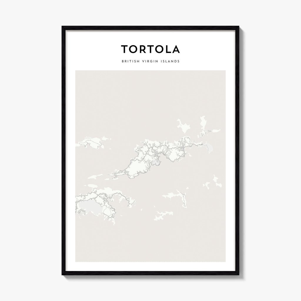 Tortola Map Poster