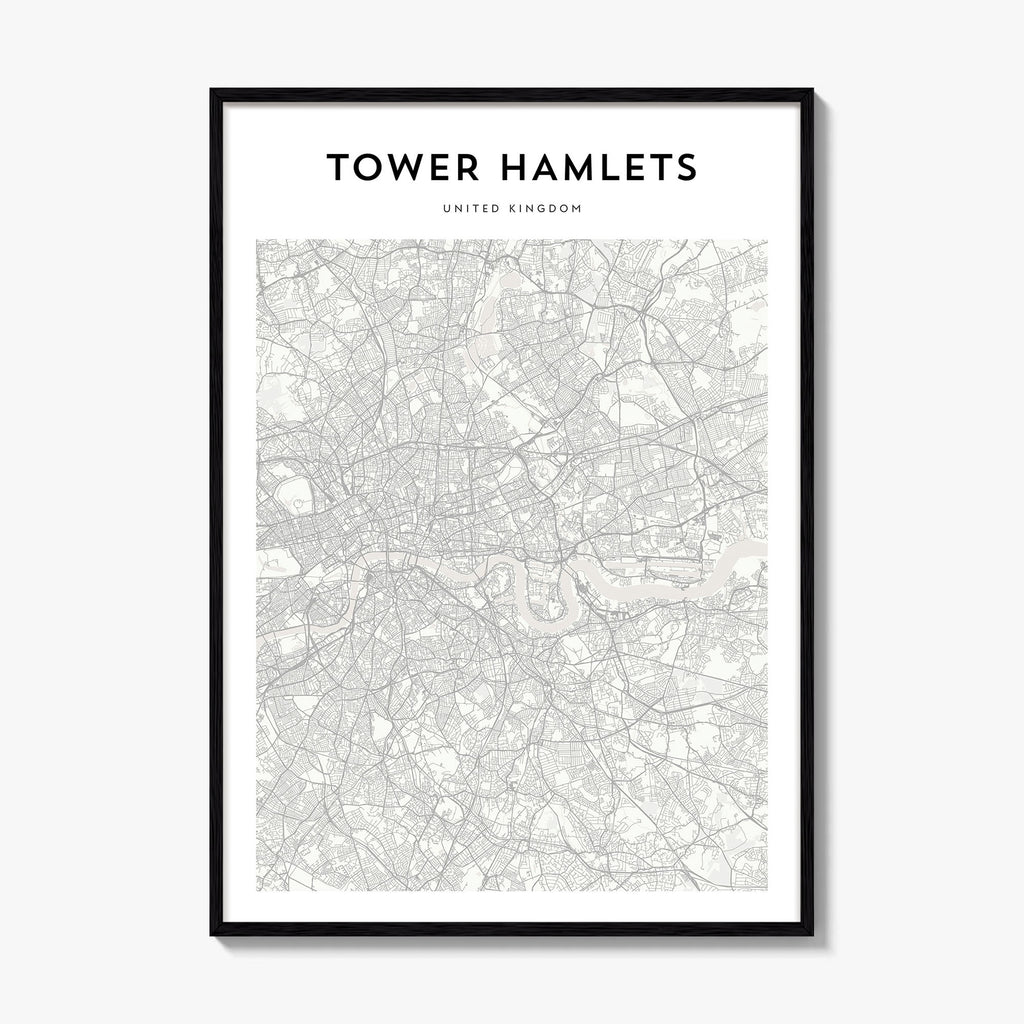 Tower Hamlets Map Poster
