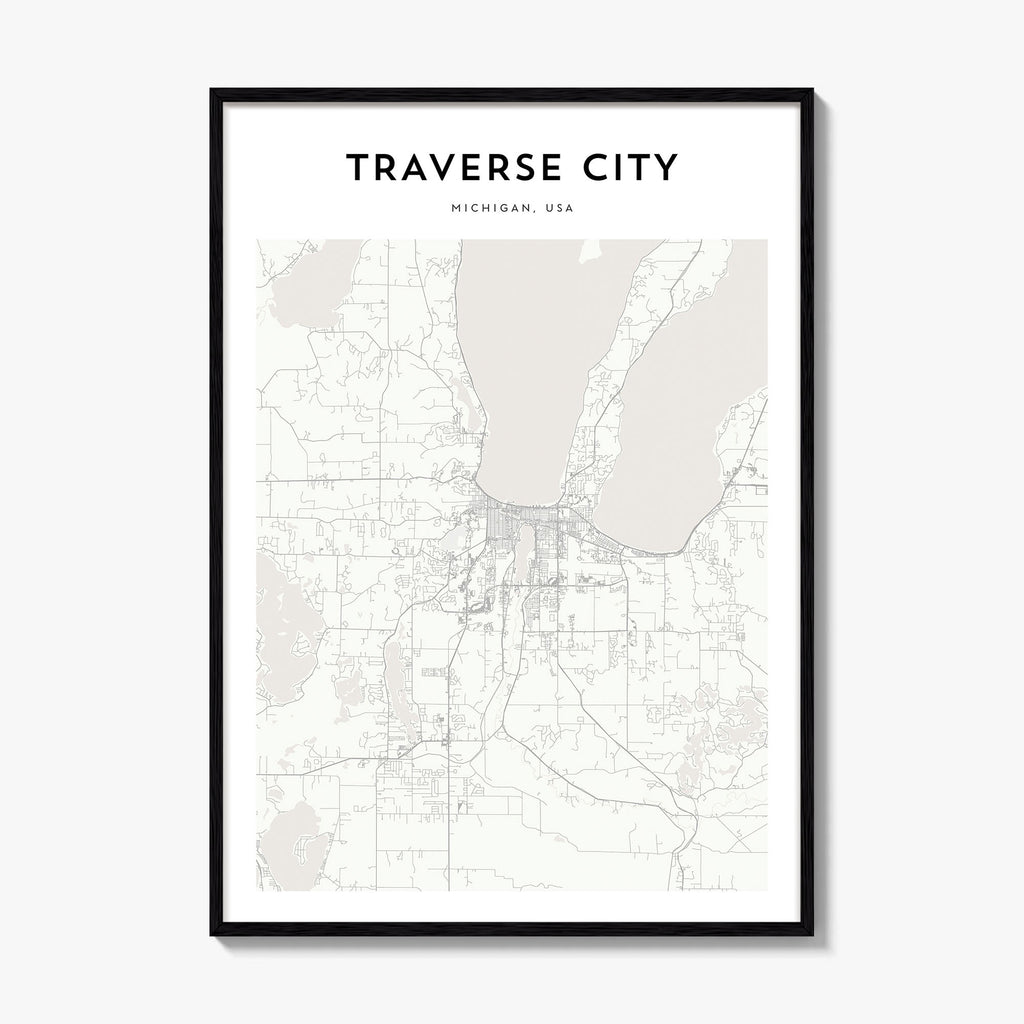 Traverse City Map Poster