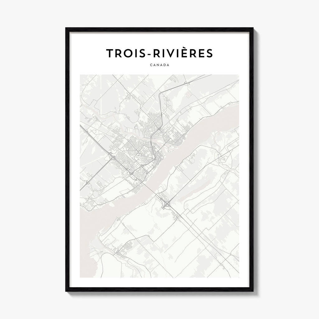 Trois Rivieres Map Poster