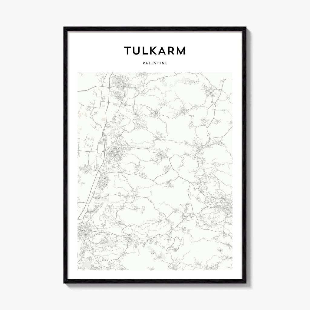 Tulkarm Map Poster