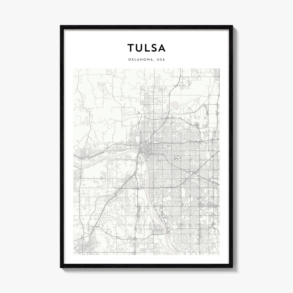 Tulsa Map Poster
