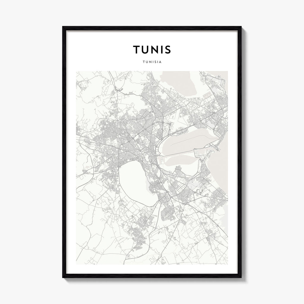 Tunis Map Poster