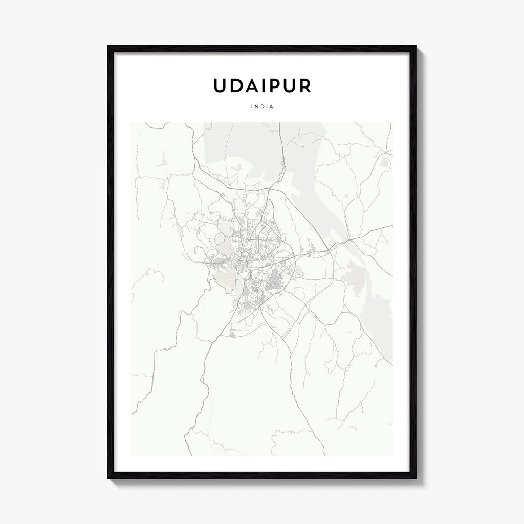 Udaipur Map Poster