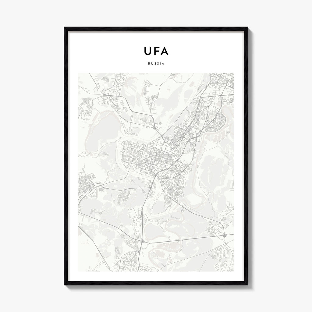 Ufa Map Poster