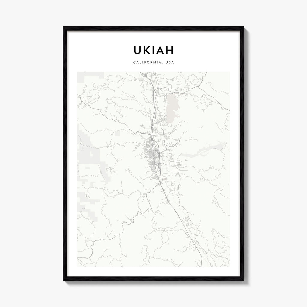 Ukiah Map Poster