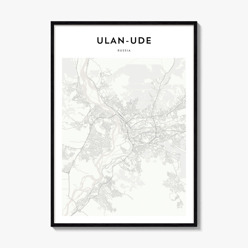 Ulan Ude Map Poster