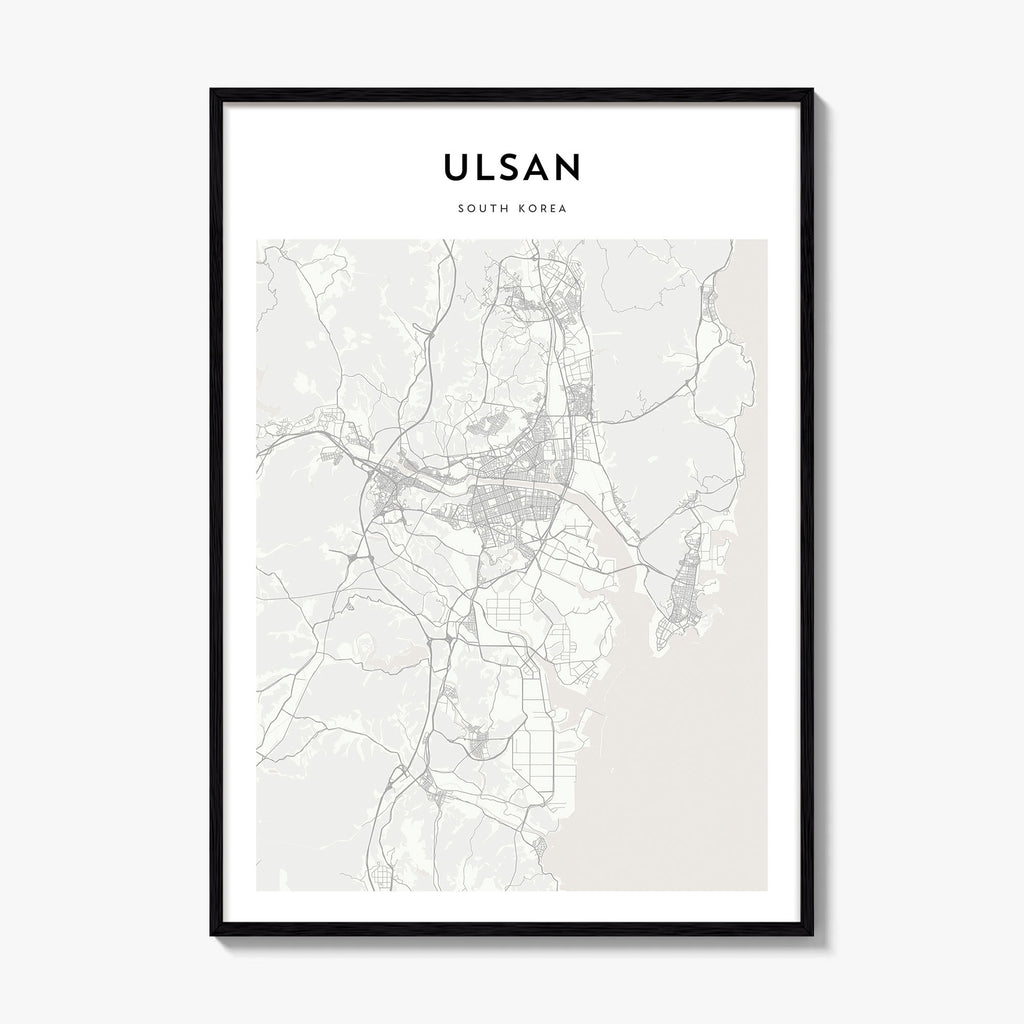 Ulsan Map Poster