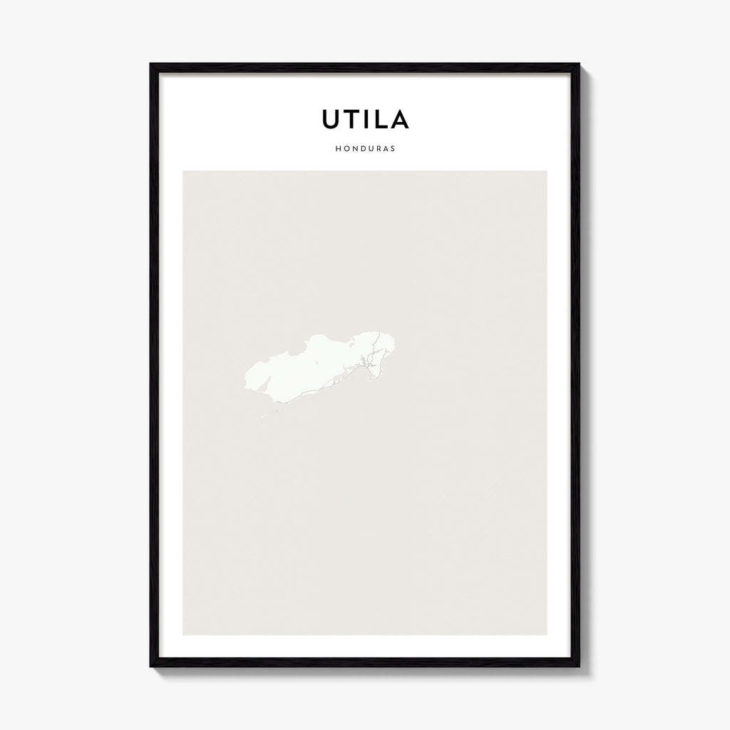 Utila Map Poster
