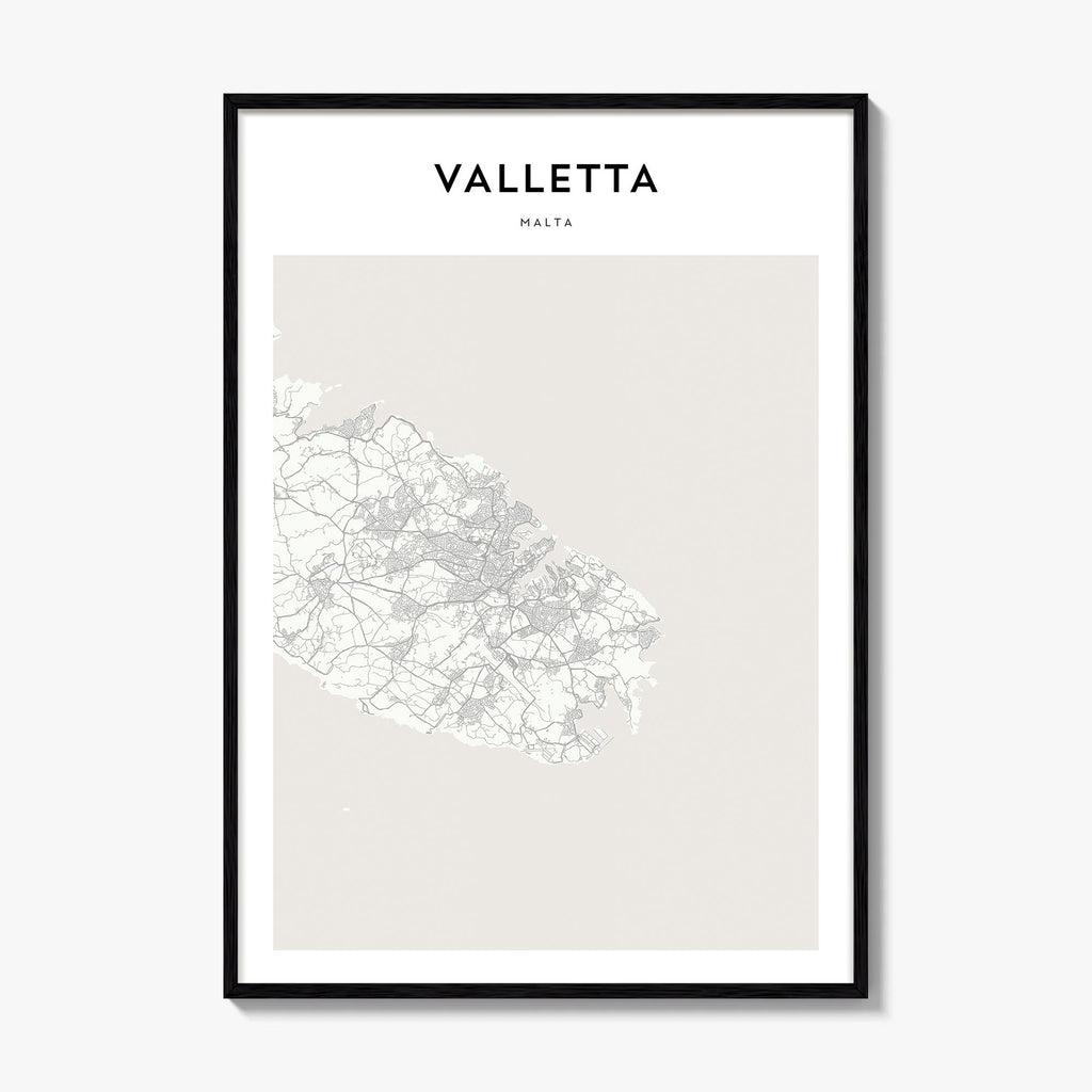 Valletta Map Poster