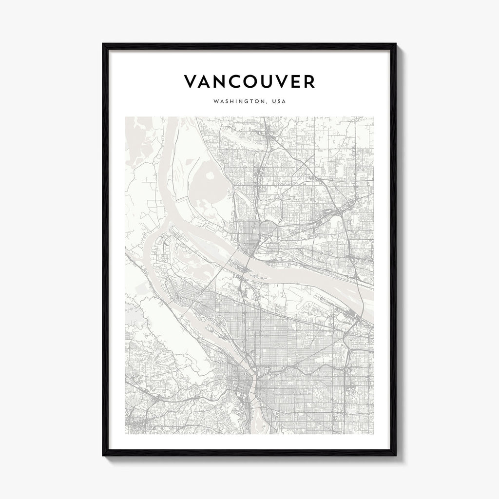 Vancouver Washington Map Poster