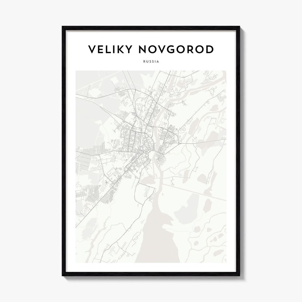 Veliky Novgorod Map Poster