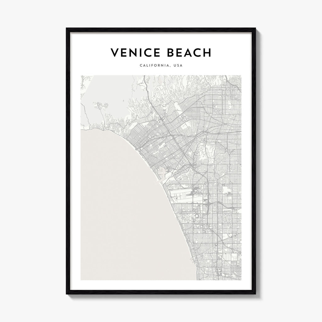 Venice Beach Map Poster