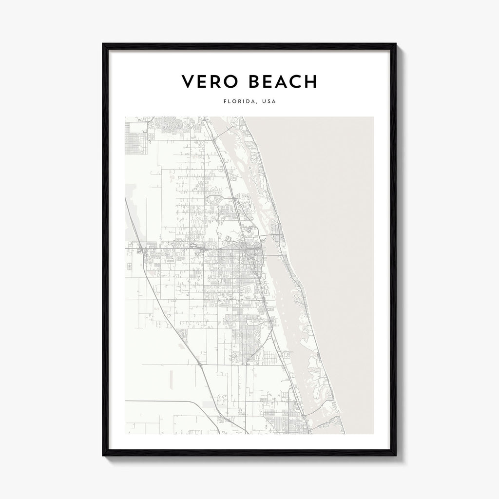 Vero Beach Map Poster