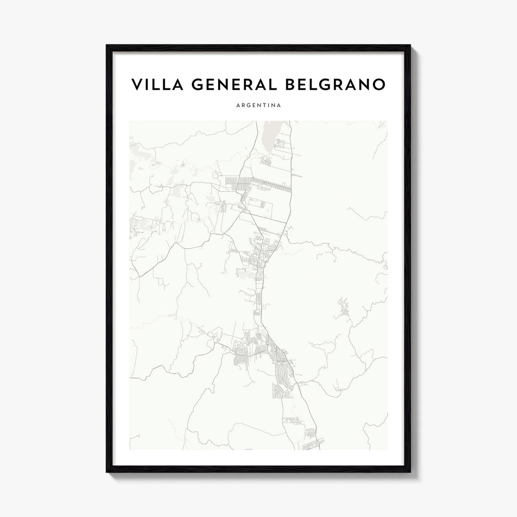 Villa General Belgrano Map Poster