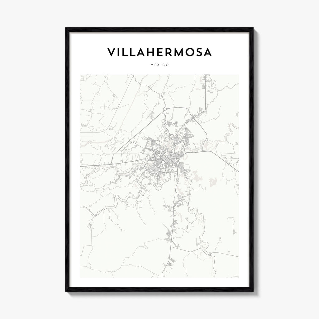 Villahermosa Map Poster