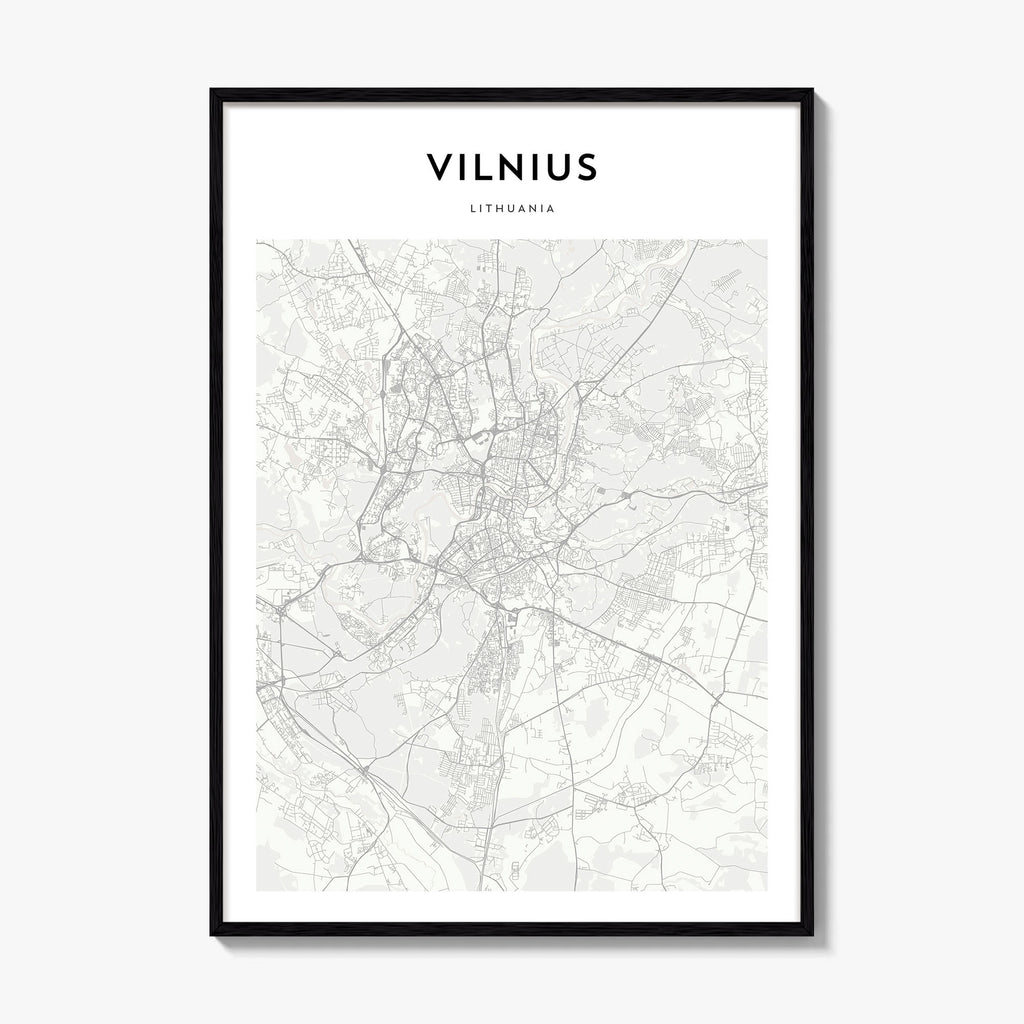 Vilnius Map Poster