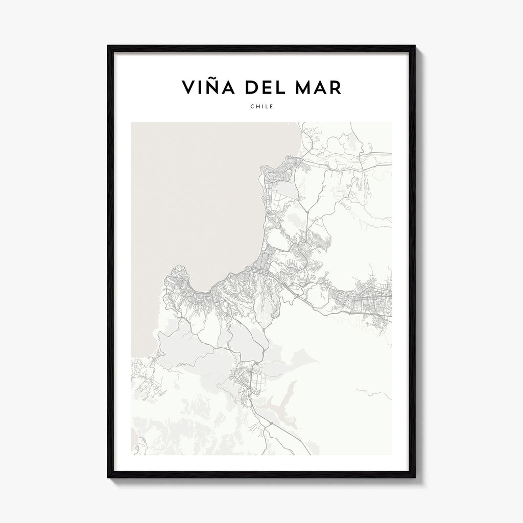 Vina Del Mar Map Poster