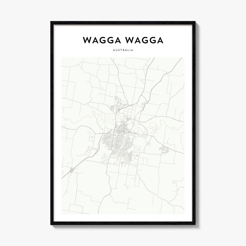 Wagga Wagga Map Poster