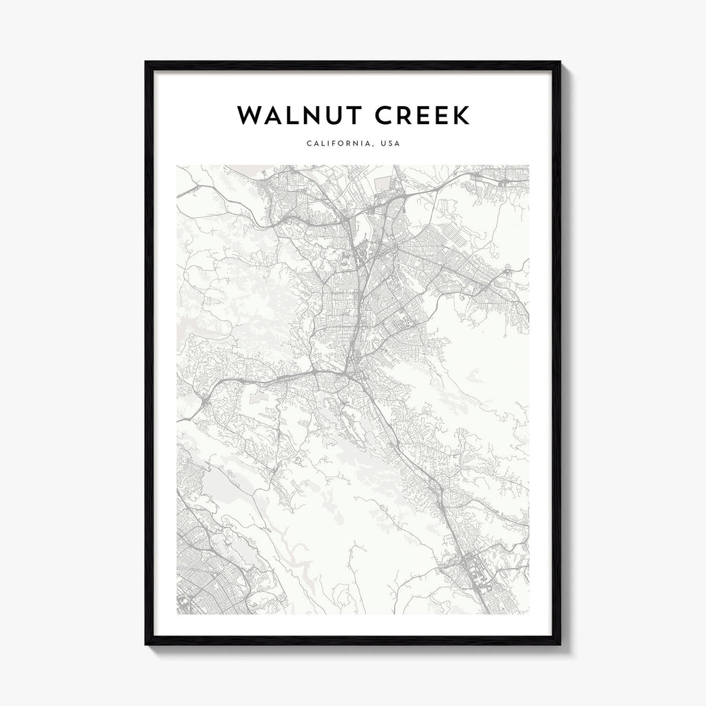 Walnut Creek Map Poster