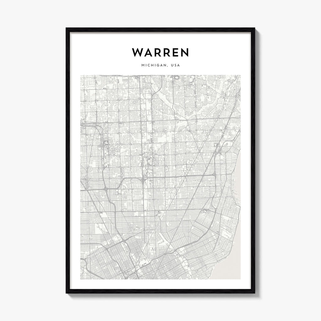 Warren Map Poster
