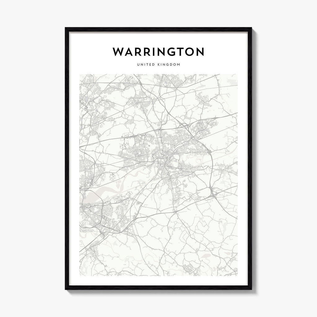 Warrington Map Poster