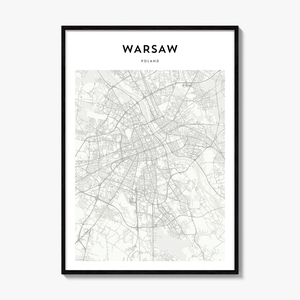 Warsaw Map Poster