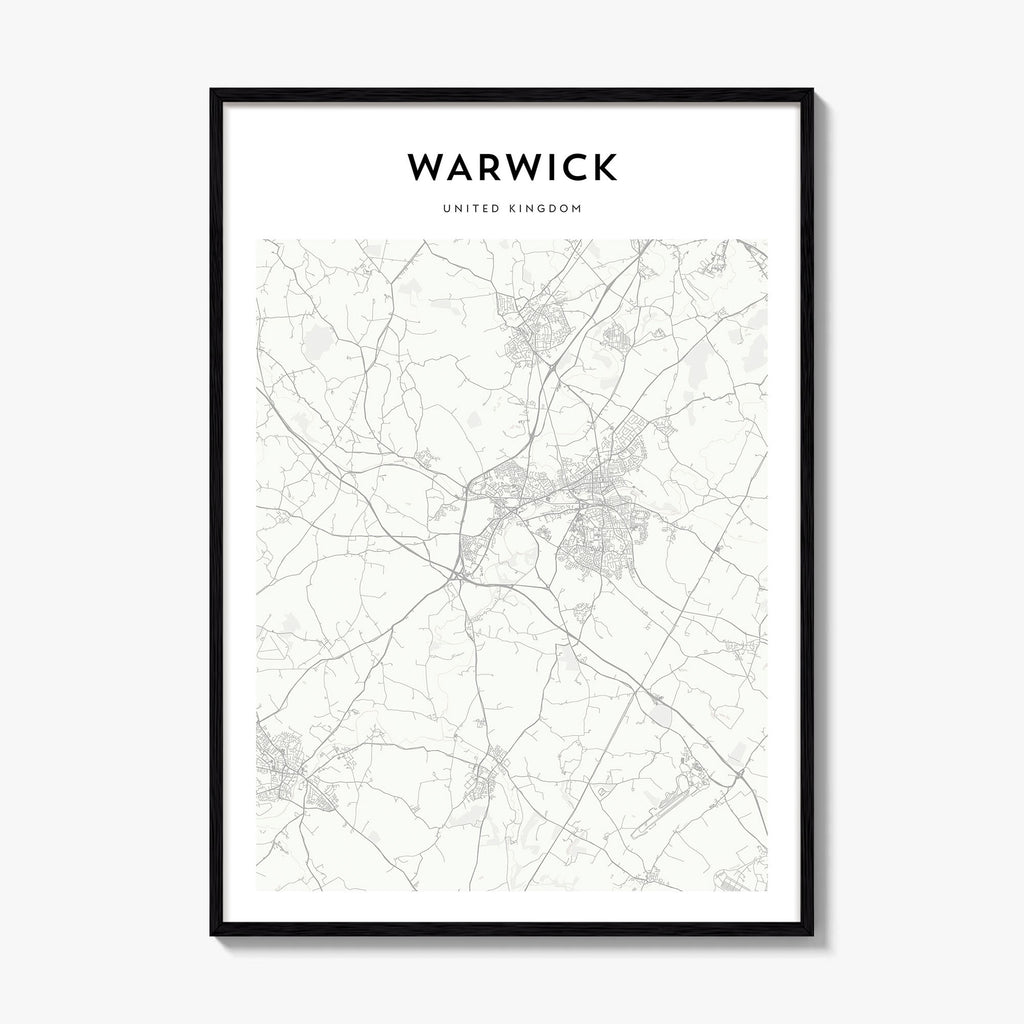 Warwick Map Poster