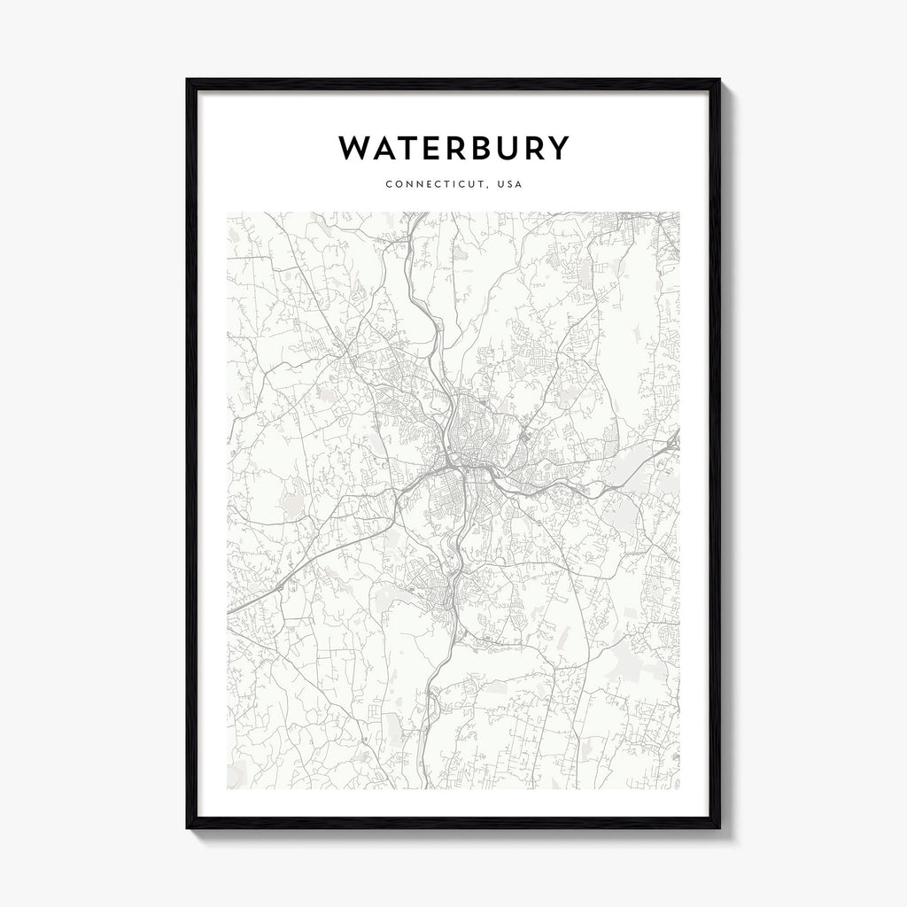 Waterbury Map Poster