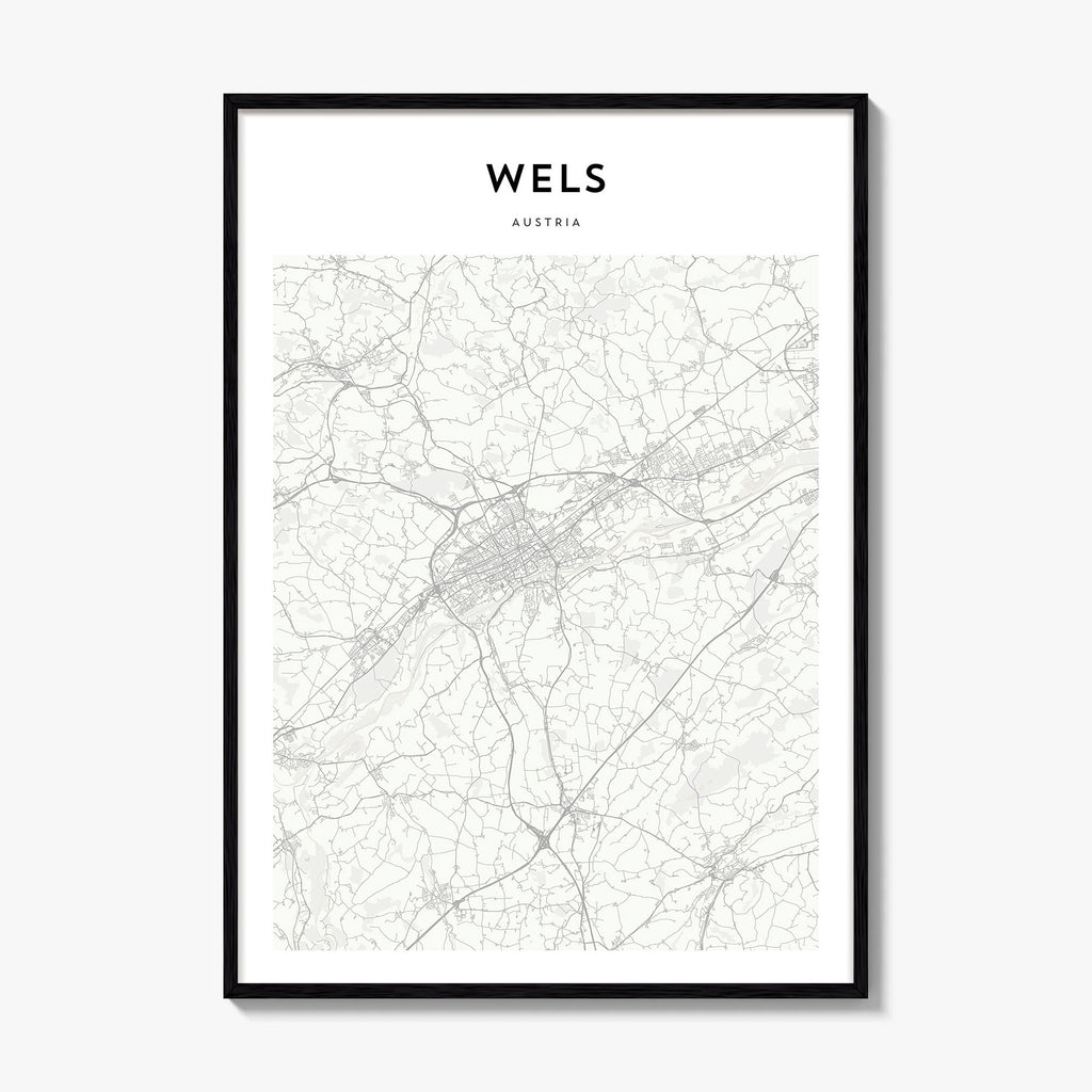 Wels Map Poster