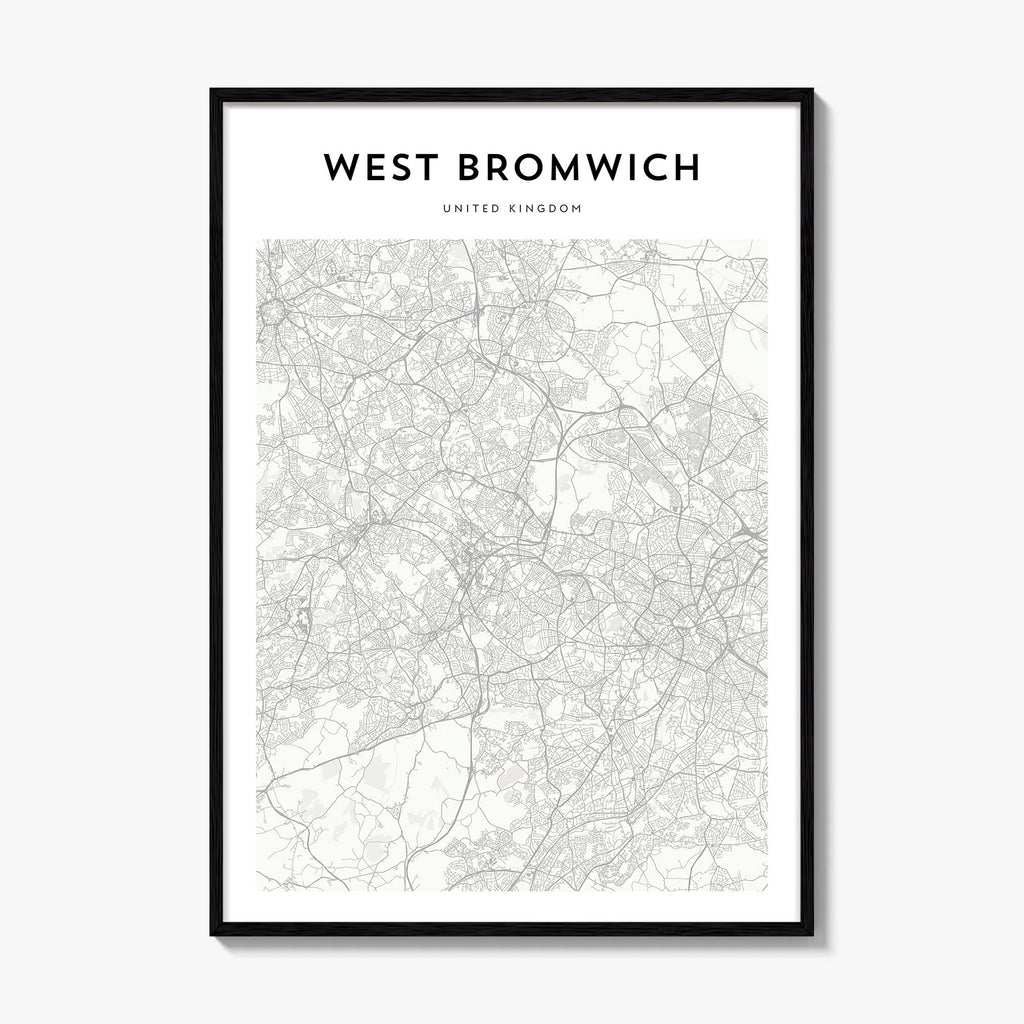West Bromwich Map Poster