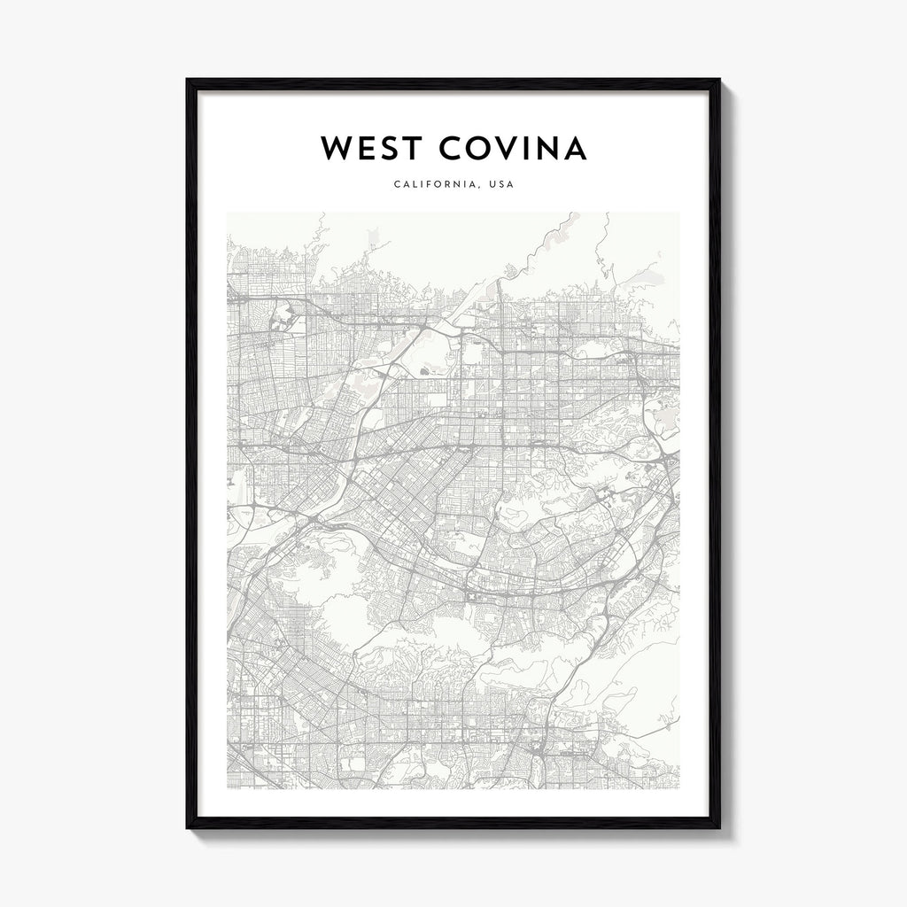 West Covina Map Poster