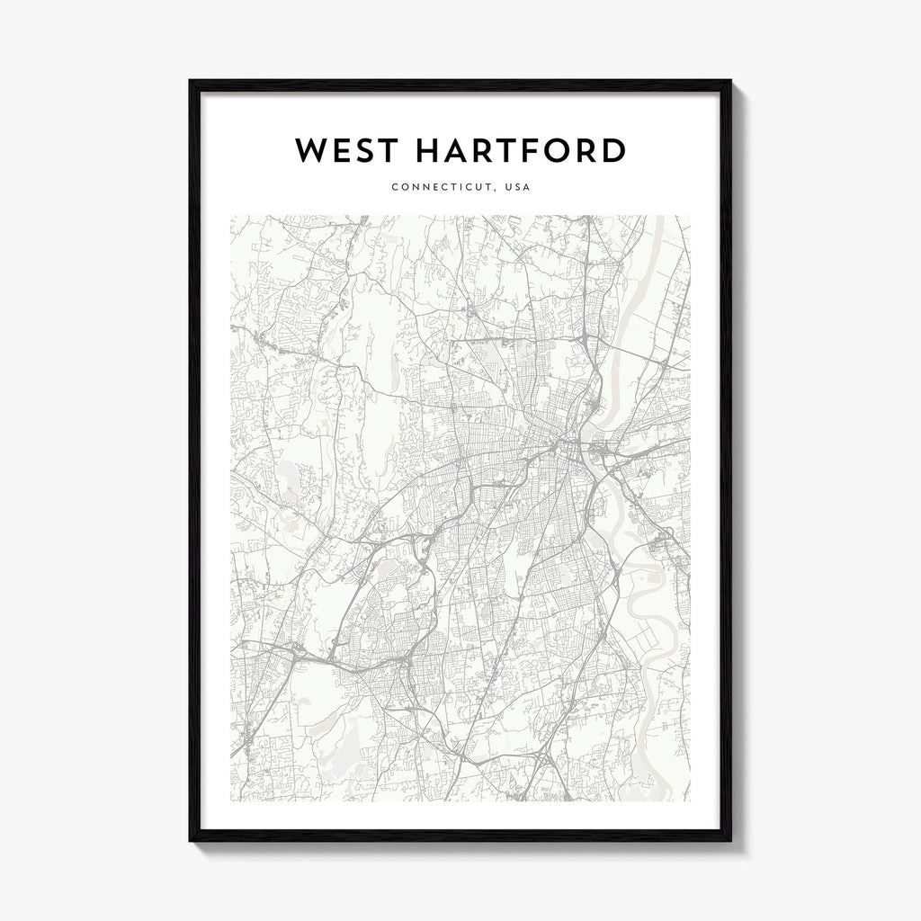 West Hartford Map Poster