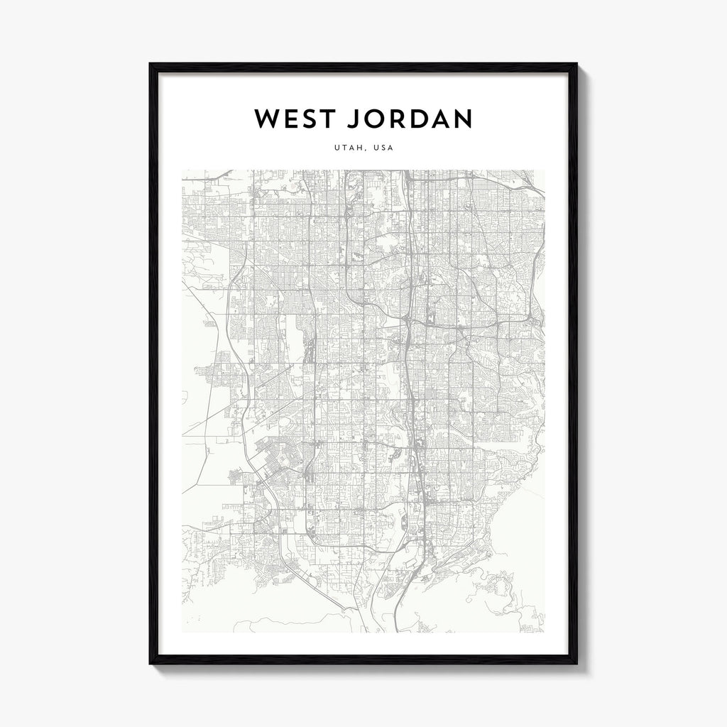 West Jordan Map Poster