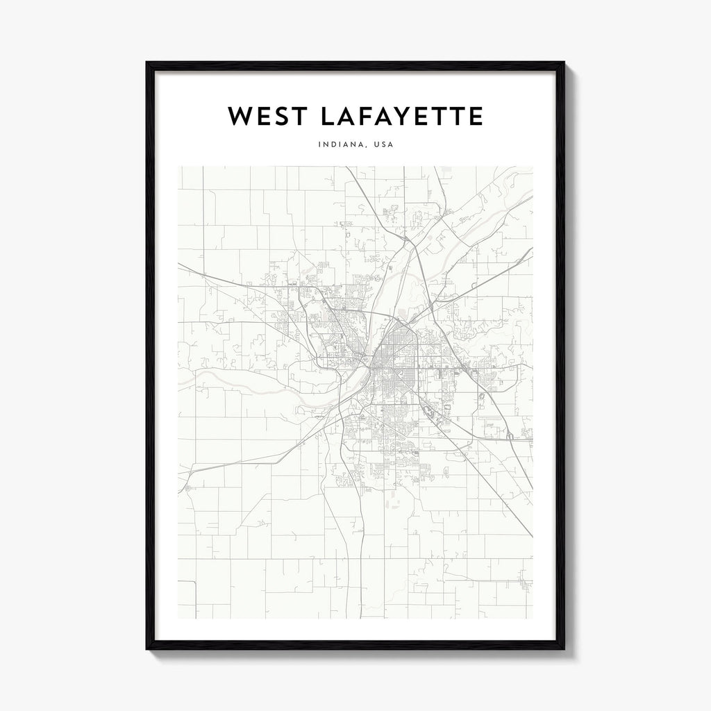 West Lafayette Map Poster