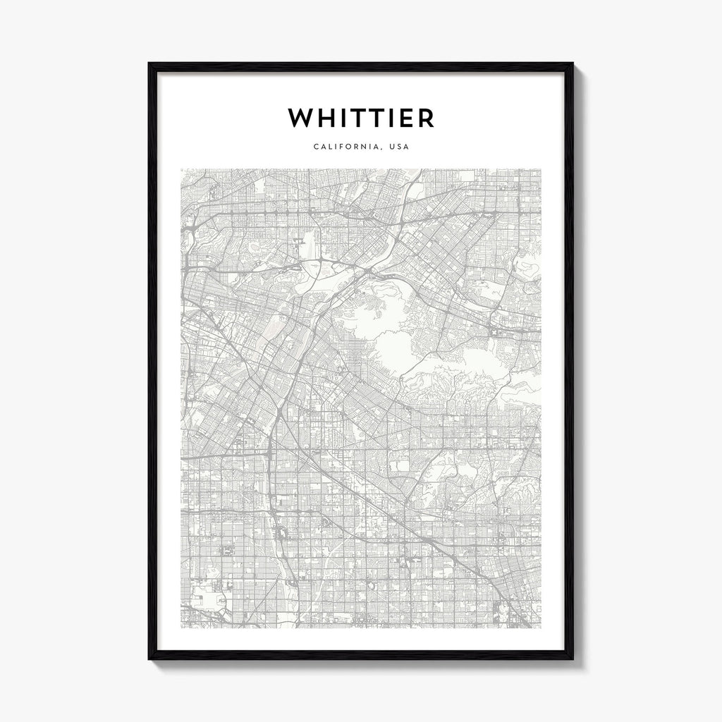 Whittier Map Poster
