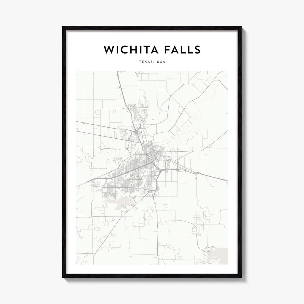 Wichita Falls Map Poster