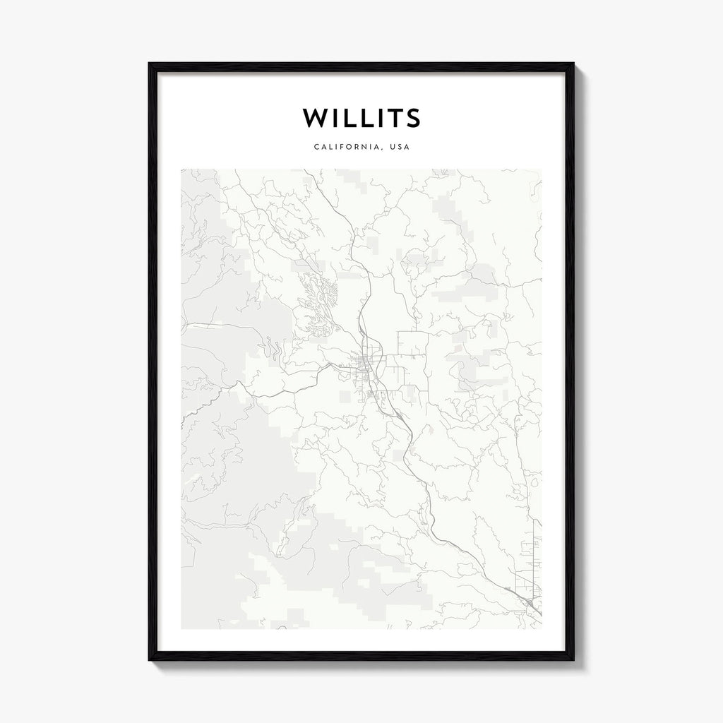 Willits Map Poster
