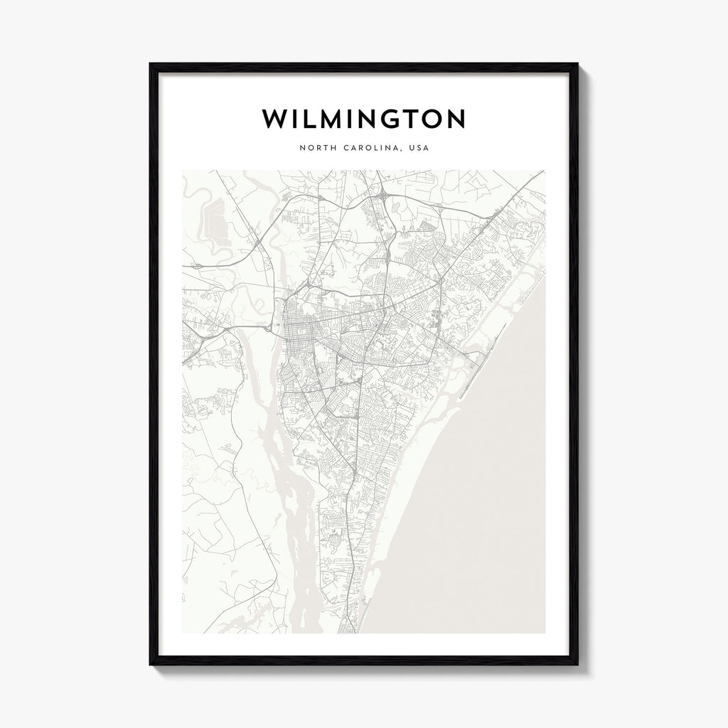 Wilmington North Carolina Map Poster