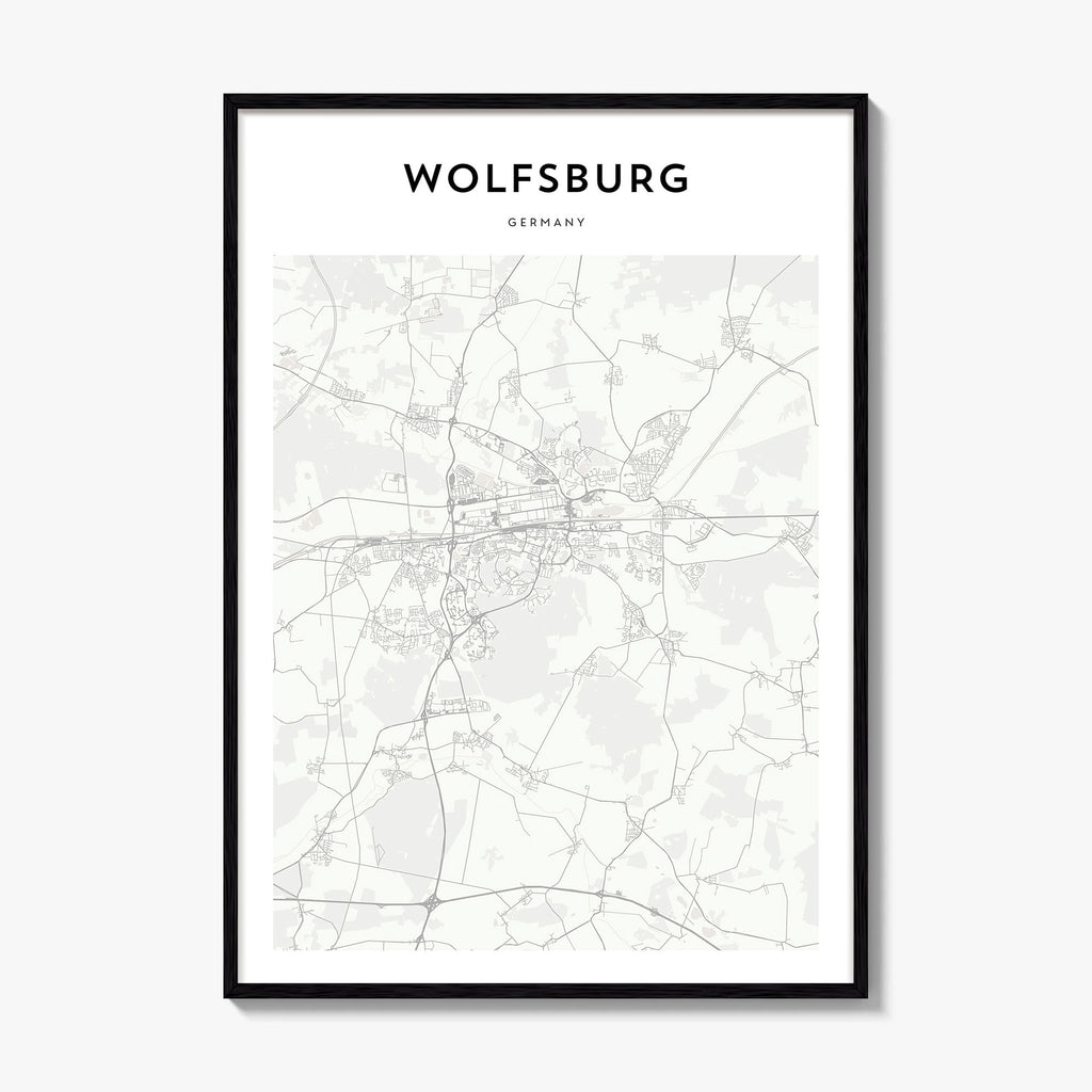 Wolfsburg Map Poster