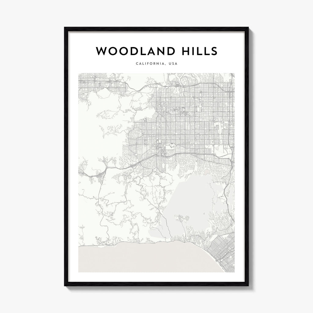Woodland Hills Map Poster