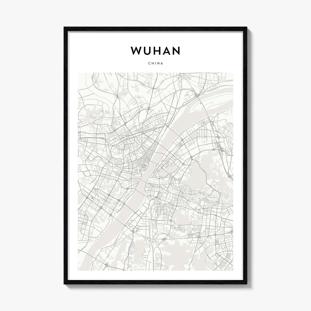 Wuhan Map Poster