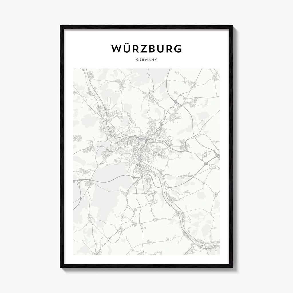 Wurzburg Map Poster