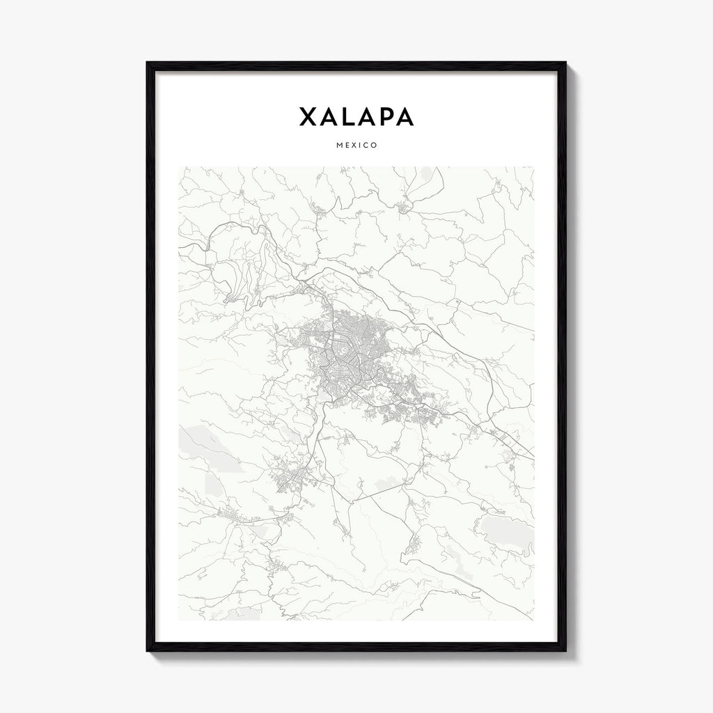 Xalapa Map Poster