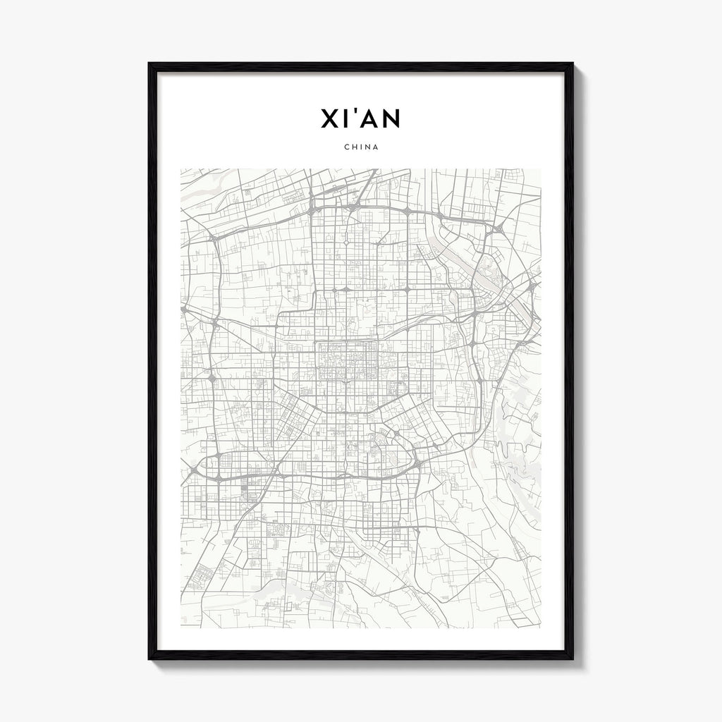 Xian Map Poster