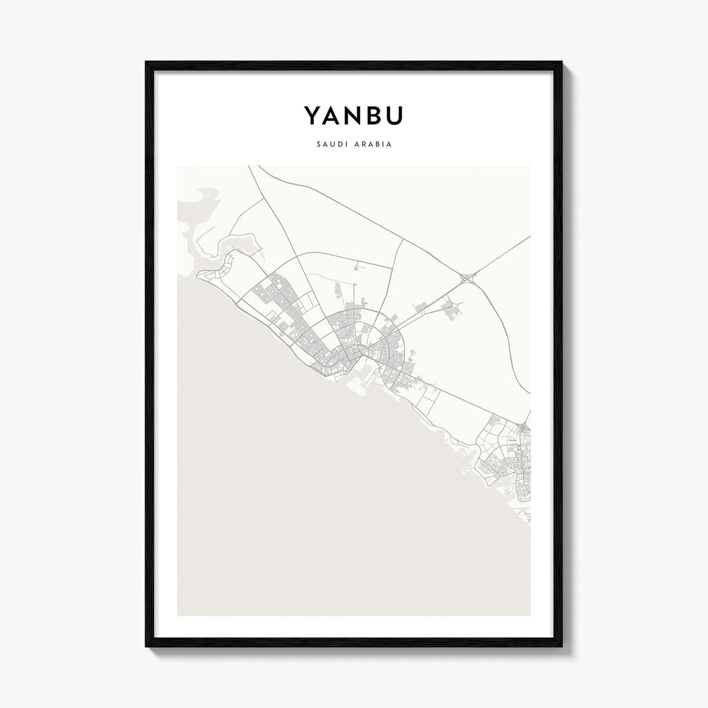 Yanbu Map Poster