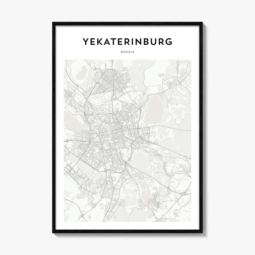 Yekaterinburg Map Poster