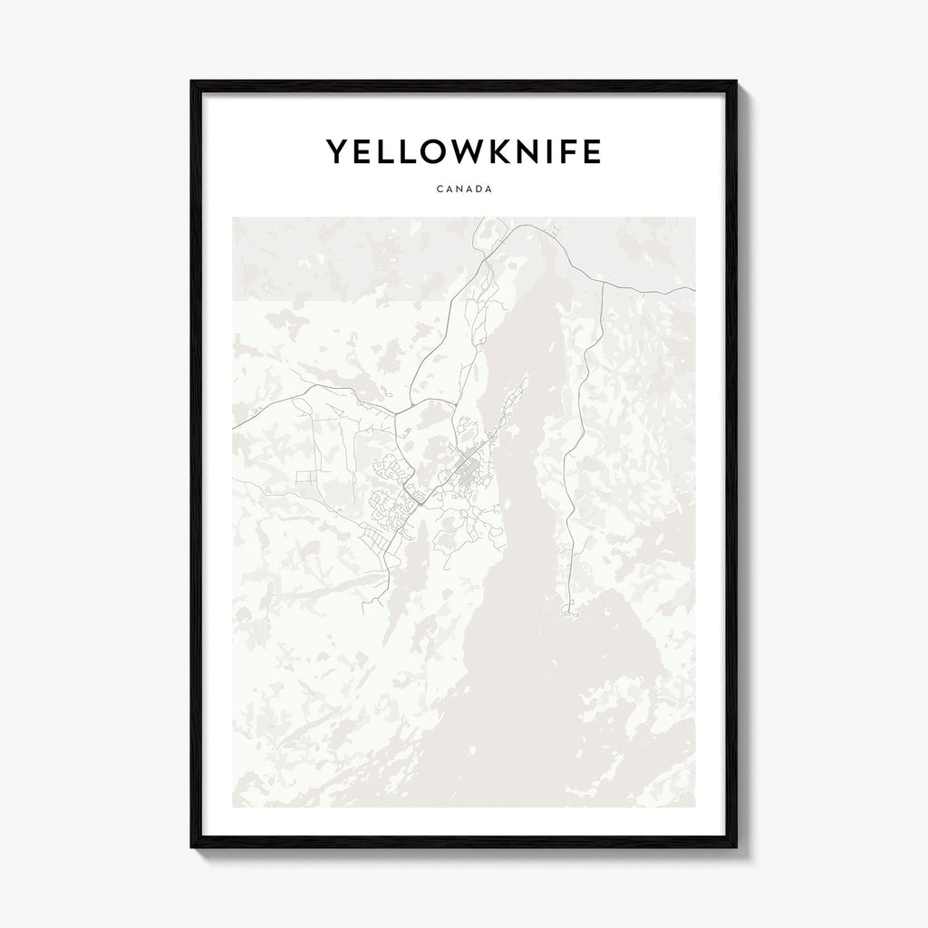 Yellowknife Map Poster