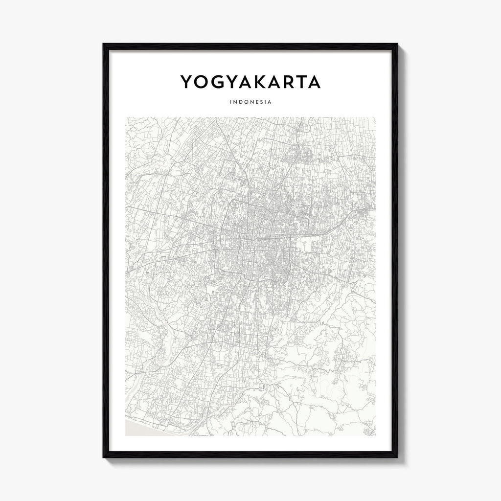 Yogyakarta Map Poster